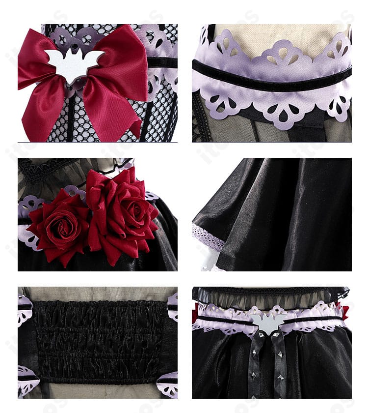 西木野真姫コスプレの胸飾り・腰飾り・首飾りの近接。装飾パーツの配置と質感を示す画像