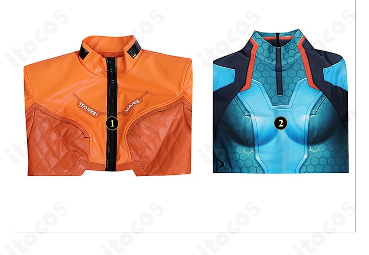 セット内容一式（トップス＋キャットスーツ）を並べた内容確認画像