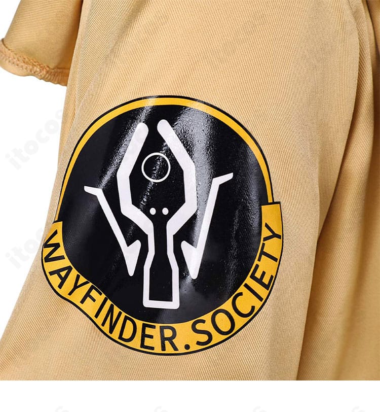 オーバーウォッチ2 ベンチャー コスプレ衣装のコート袖口装飾のクローズアップ。ステッチと素材感を表現