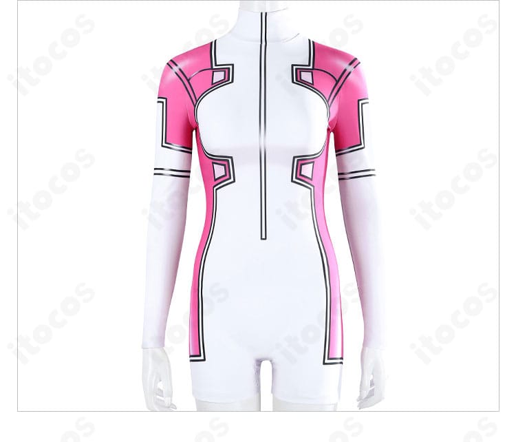 正面のベルト・留め具周りを強調したグウェン・プール衣装ディテール