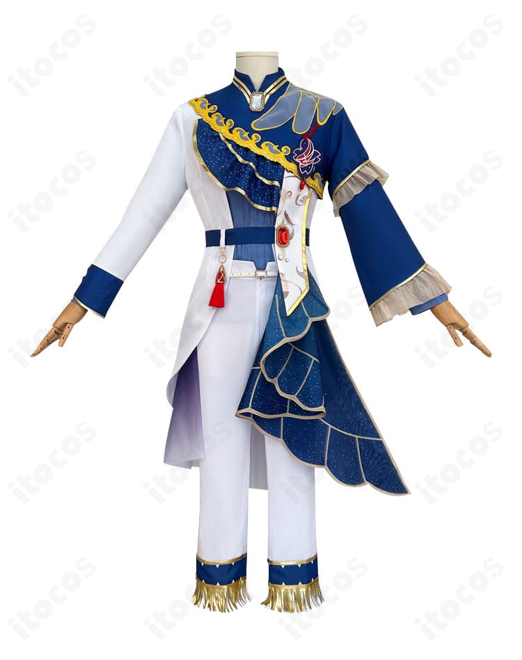 あんスタ 天祥院英智 フェアリーテイル衣装 正面全体。白×ゴールドの配色と端正なシルエットが映える仕上がり