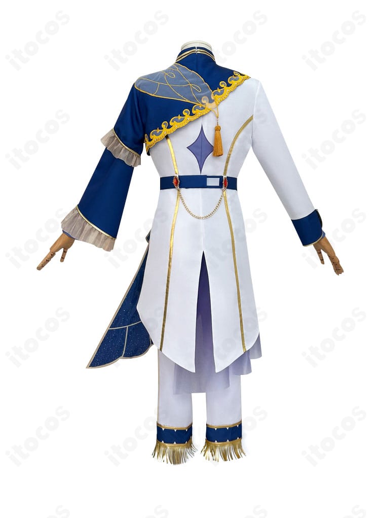 あんスタ 天祥院英智 コスプレ衣装 背面。背中の切り替えと裾装飾のバランスを丁寧に再現