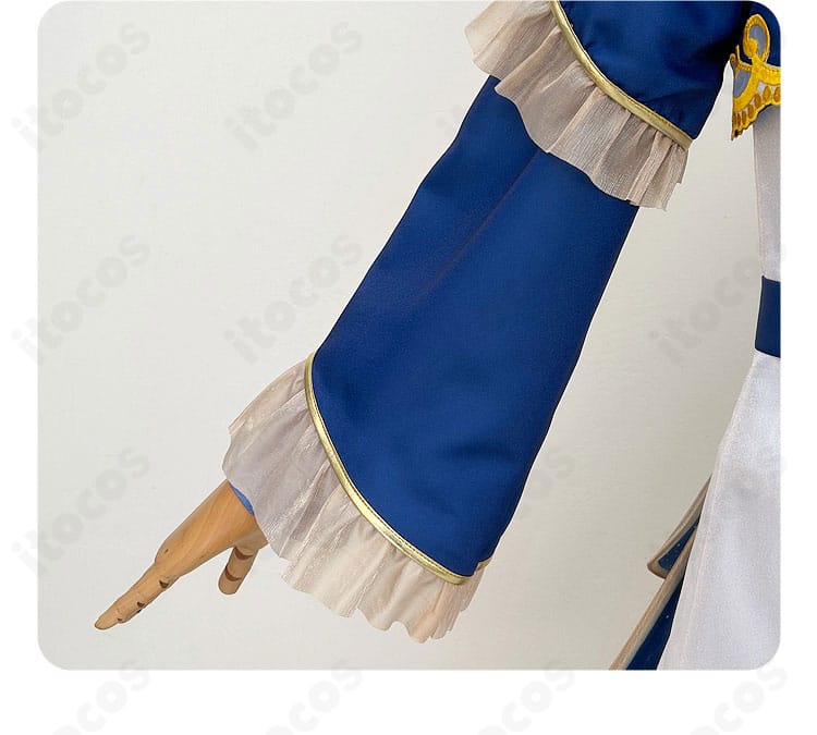 天祥院英智 コスプレ衣装 袖口ディテール。カフスの飾り縁取りとレイヤー構成を再現