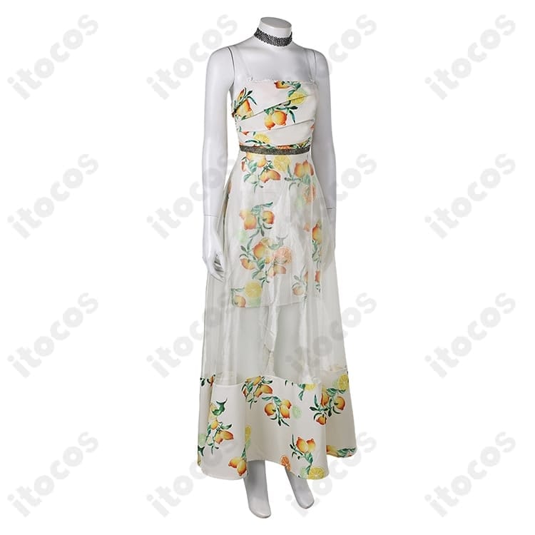 FF7 エアリス・ゲインズブール シトラスドレス衣装 高再現でエレガント、撮影・イベントに最適 - 2枚目の画像