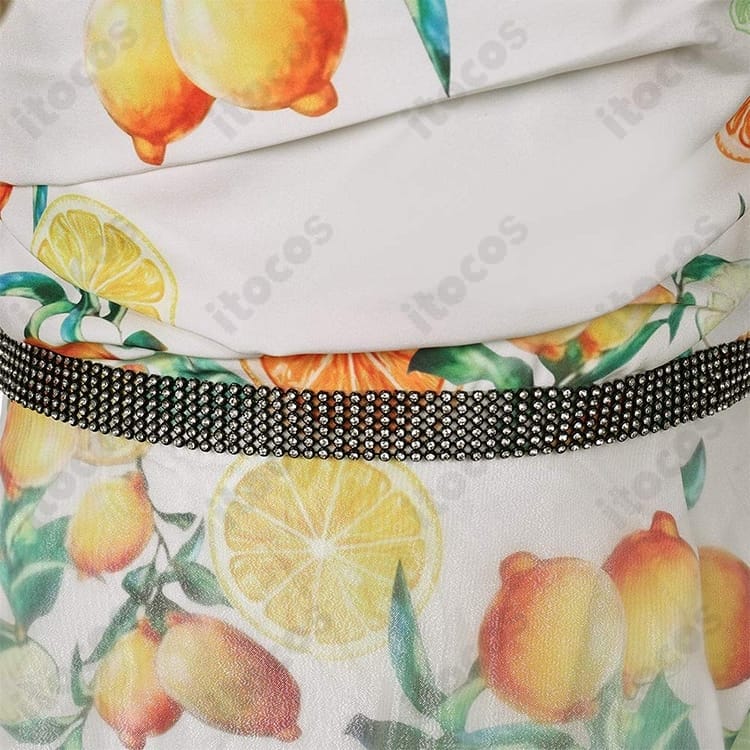 FF7 エアリス・ゲインズブール シトラスドレス衣装 高再現でエレガント、撮影・イベントに最適 - 5枚目の画像