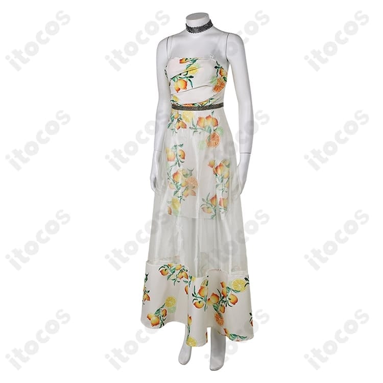 FF7 エアリス・ゲインズブール シトラスドレス衣装 高再現でエレガント、撮影・イベントに最適 - 3枚目の画像