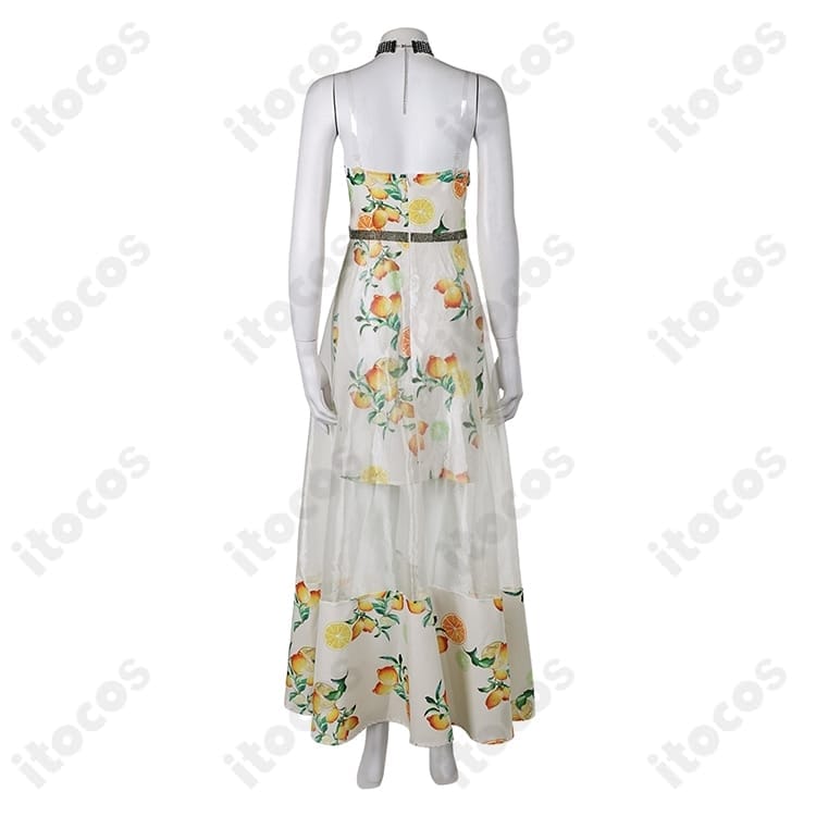 FF7 エアリス・ゲインズブール シトラスドレス衣装 高再現でエレガント、撮影・イベントに最適 - 4枚目の画像