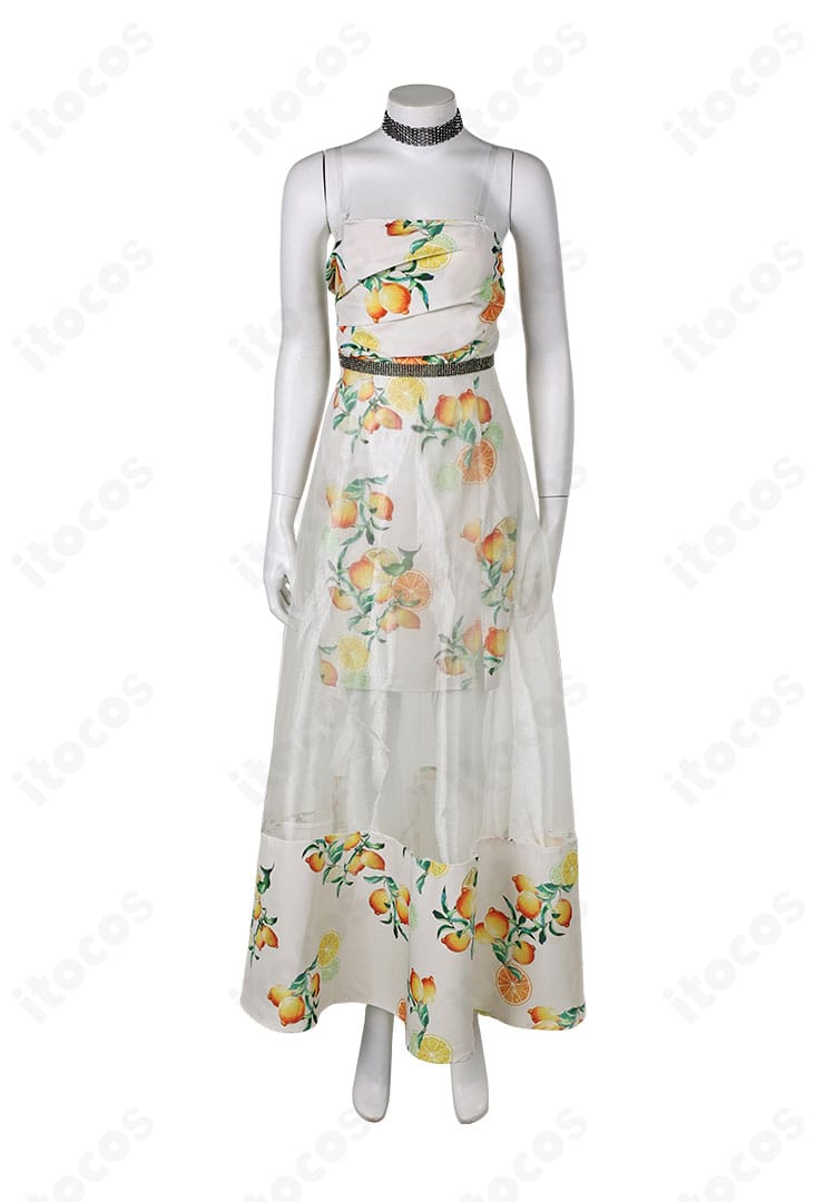 エアリス・ゲインズブール シトラスドレス衣装の正面図。上身頃から裾までのラインと質感が分かる高精細ショット。