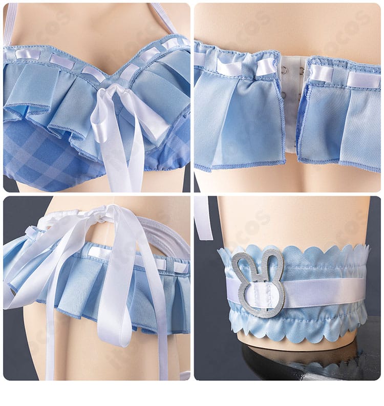 インナーと太もも飾りのディテール。フィット感とバランスの良い配置。