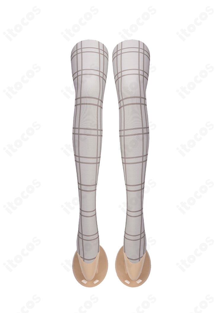 上原歩夢衣装の腿周りディテール。アクセント装飾とタイツの組み合わせ