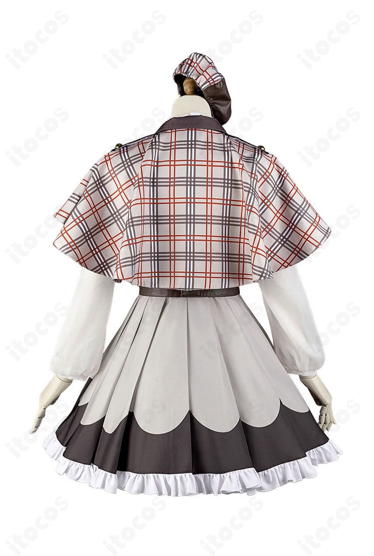 上原歩夢コスプレ衣装の背面全体。リボンや背面ライン、スカートボリュームを再現