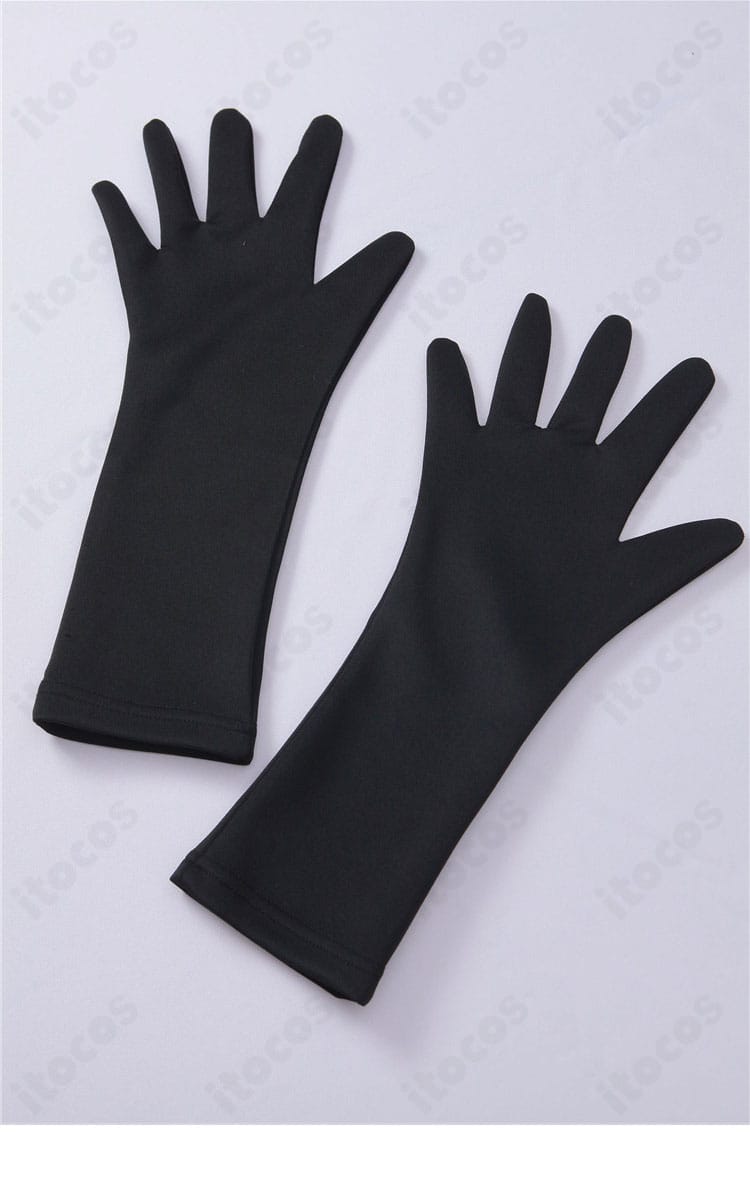 手袋の近接ディテール。生地表面の質感と縫い合わせラインが見えるアップ