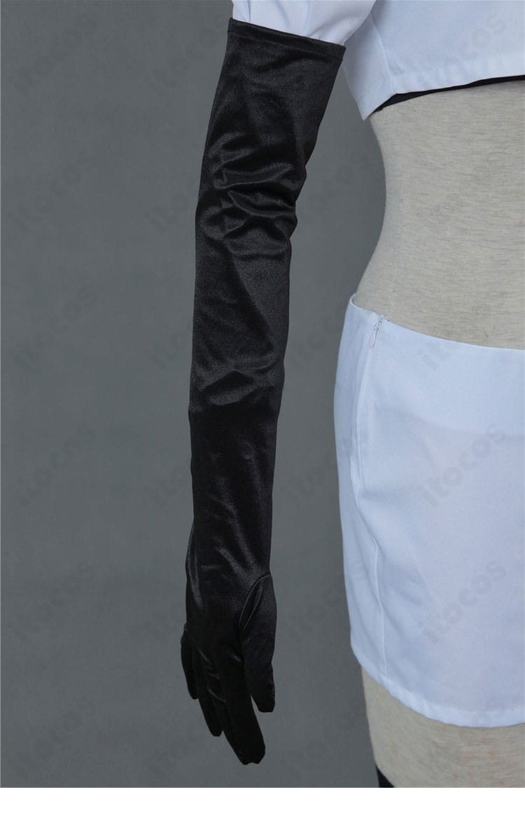 ムサシ コスプレ衣装 手袋の装飾ディテール。長さとフィット感、ステッチの仕上がりを確認できる画像。