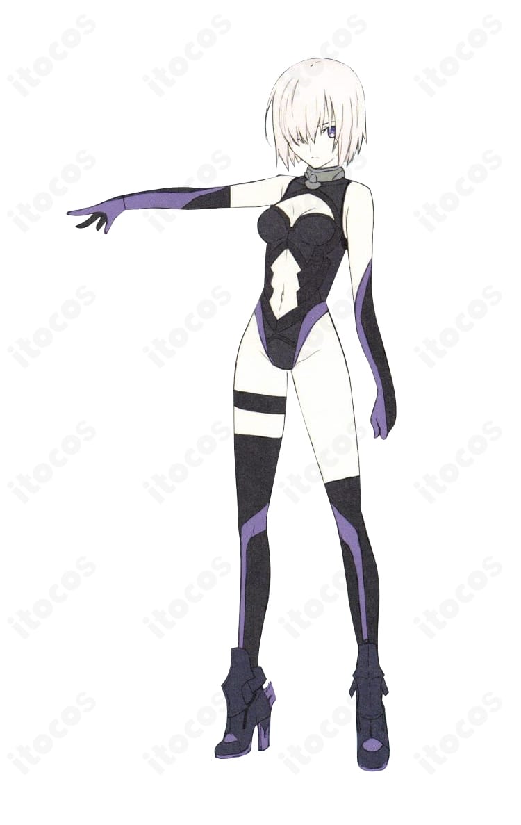 Fate/Grand Order マシュ・キリエライトの戦闘風レオタード一式（レオタード・手袋・靴下・太もも飾り）を高精度に再現したITOCOSのオーダーメイド対応コスプレ衣装のイメージ