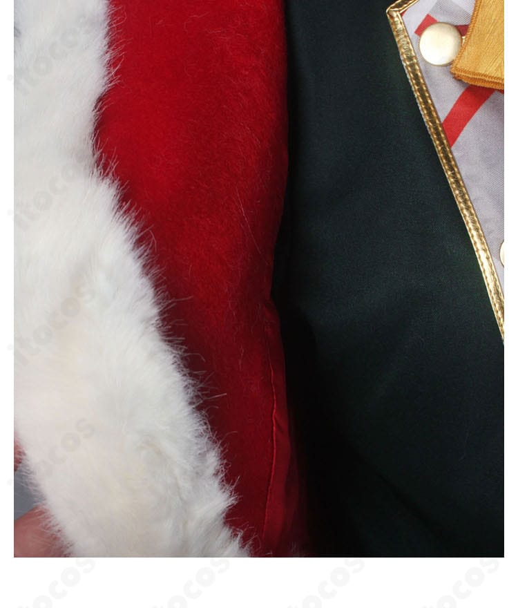 毛皮風の襟元アップ。冬衣装らしい暖かみを感じる真白友也『ウィンターサンタ』の特徴的ディテール