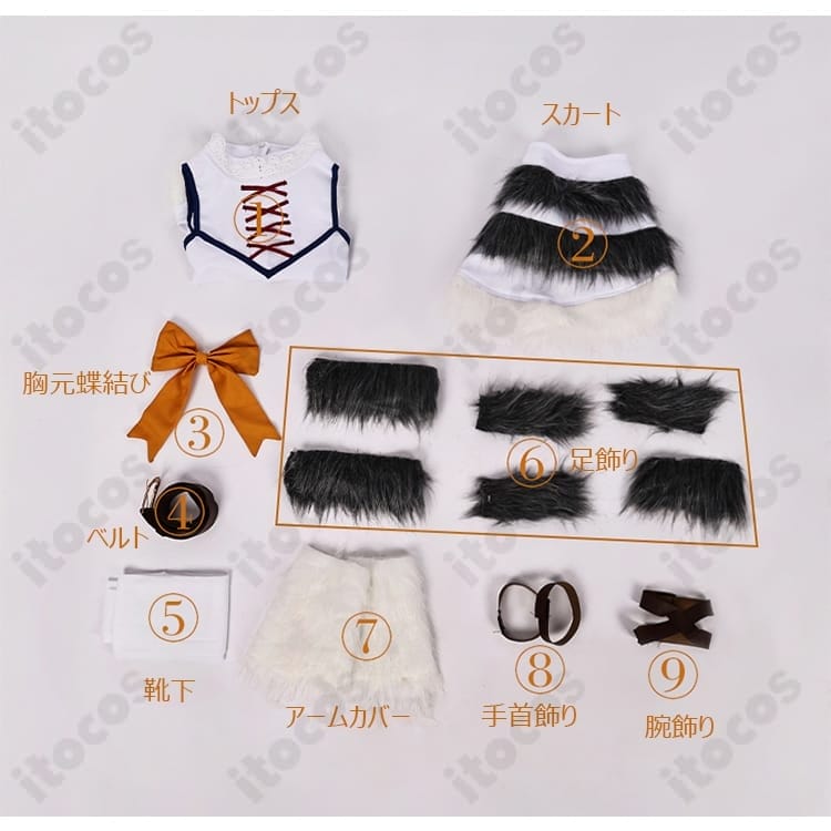 回復術士のやり直し セツナ 氷狼族コスプレ衣装 高再現度でイベント・撮影に最適 - 5枚目の画像