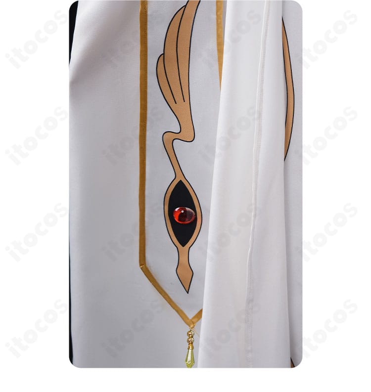 背部装飾の拡大。対称性のある意匠が全体バランスを整えるルルーシュ皇帝衣装のディテール。