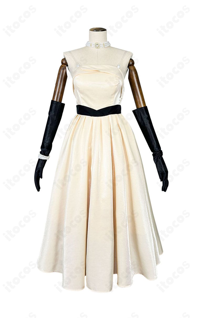 恋と深空 プレイヤー（女主人公）『白に溶ける』衣装の正面アップ。ワンピースの造形と胸元デザインが見える商品画像