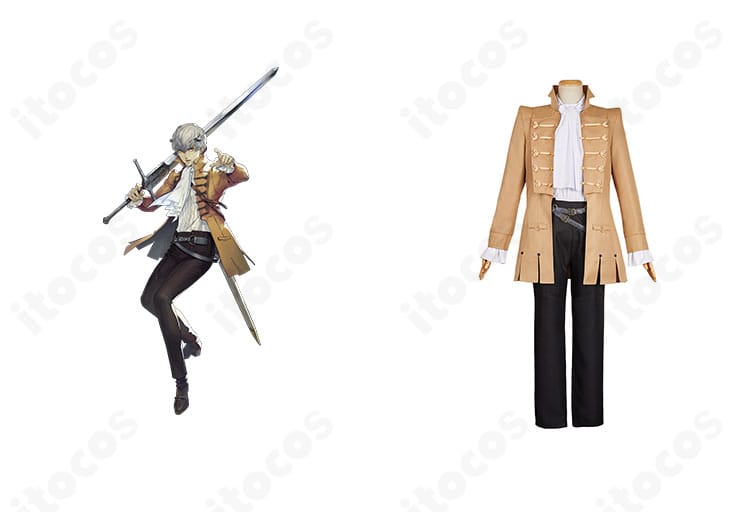 ストロール初期衣装のコート一式とキャラクター比較。正面からの高再現コスプレ衣装セット