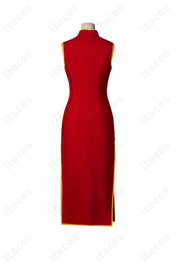 ITOCOS 銀魂 神楽 ノースリーブチャイナドレスの背面。背中の切り替えや縫製の仕上がりが見える画像