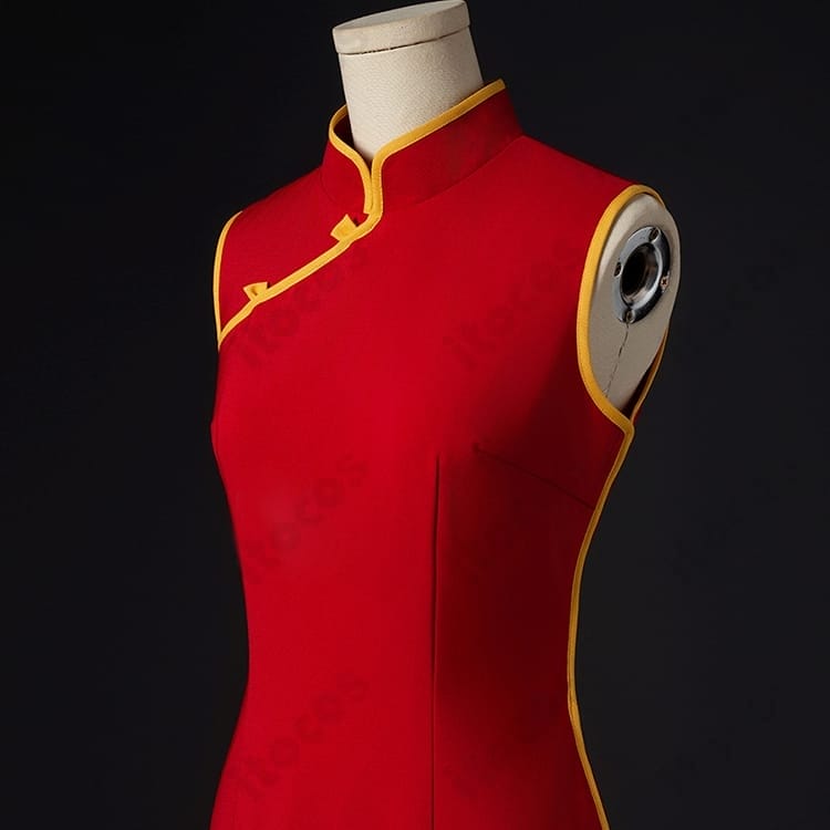 銀魂 神楽 ノースリーブチャイナドレス コスプレ｜高再現で動きやすい、イベント・撮影向け - 4枚目の画像