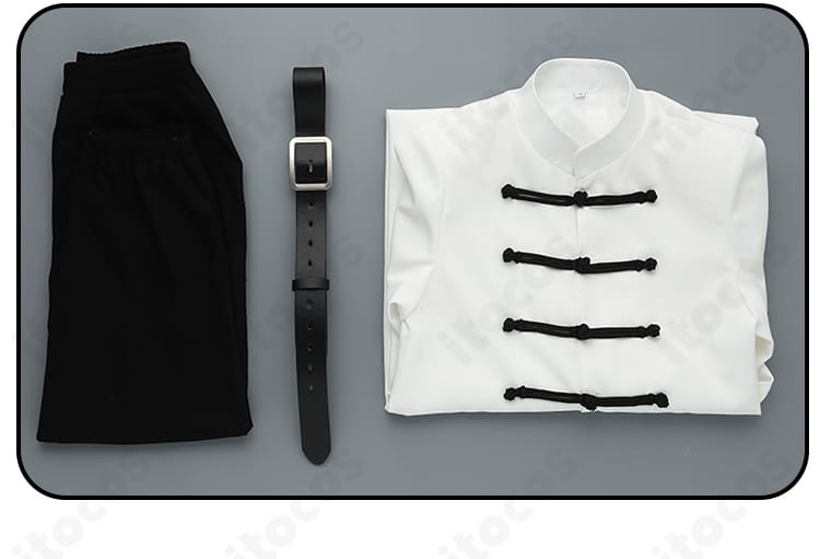 神威 白チャイナ衣装のセット内容。トップス・ズボン・ベルトの3点が並んだ確認用画像