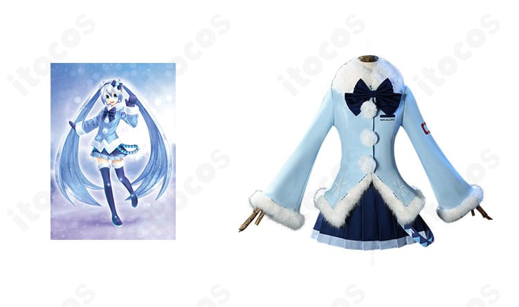 初音ミク 雪ミク2012ふわふわコート衣装とキャラクターイメージの組み合わせ。冬らしい可愛さを高再現で表現。