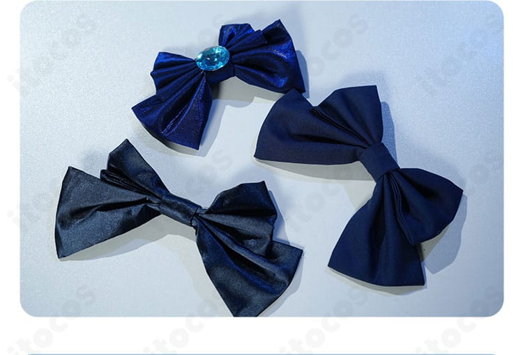 蝶結び装飾のクローズアップ。素材感と光沢が写真映え。