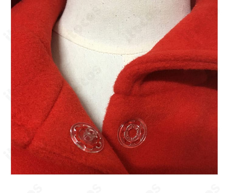 襟まわりの装飾ディテール。木之本桜のバトルコスチュームらしい襟元の形状と配色バランス。