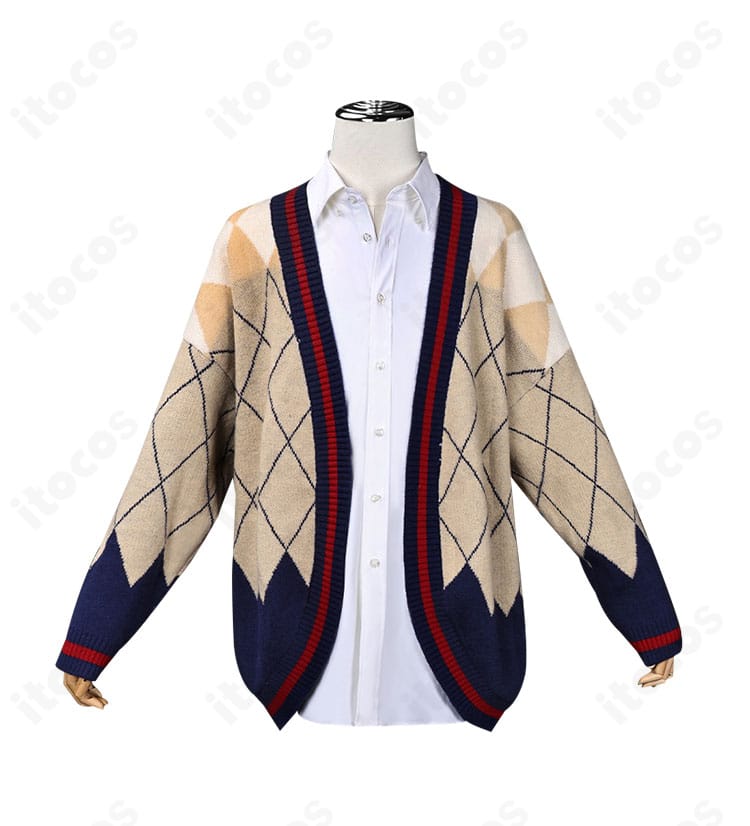 恋と深空 ホムラ コスプレ衣装の正面全体画像。シルエットと胸元のディテール、配色バランスが分かる。