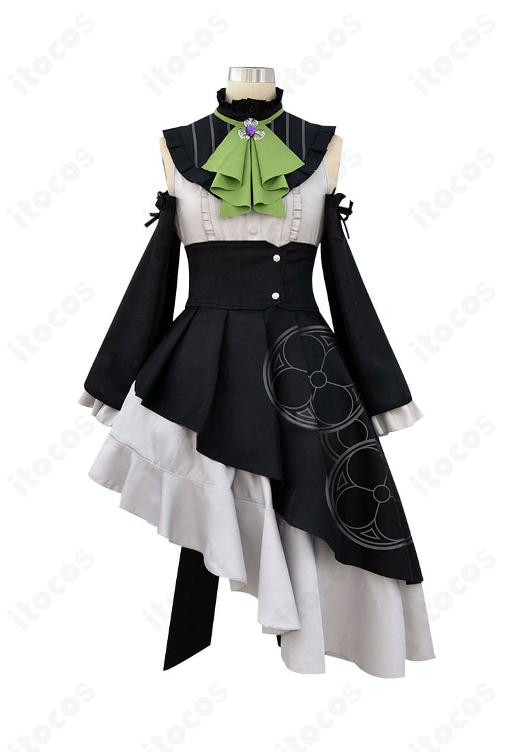 ブルーアーカイブ 歌住サクラコ アイドル衣装の正面全身カット。多層スカートとアクセの配置が分かる画像