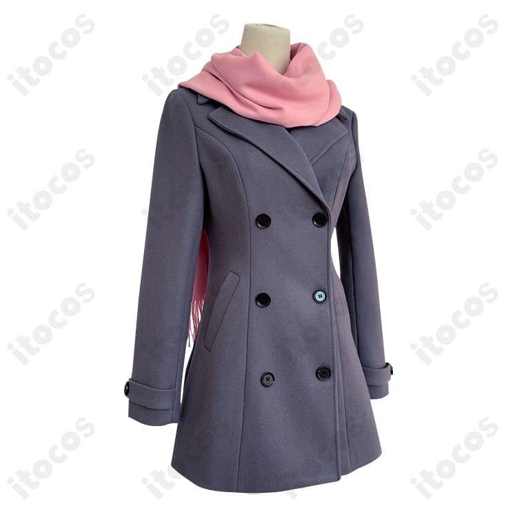 ノラガミ 壱岐ひより 冬服コート＋マフラー 高再現で暖かく、撮影・イベントに最適 - 2枚目の画像