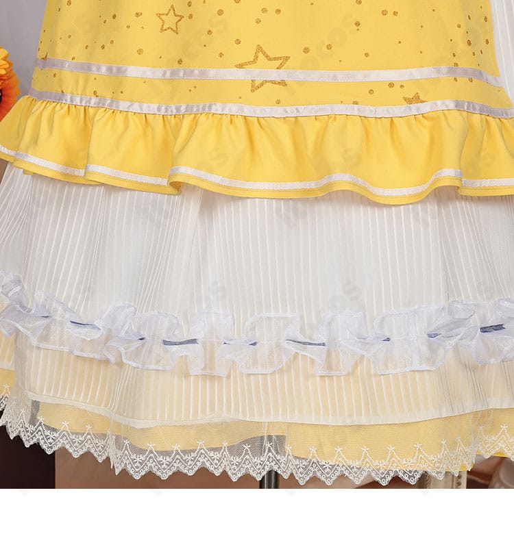 アニー・レスター衣装のスカート装飾ディテール。裾ラインと装飾パターンで華やかさを表現。