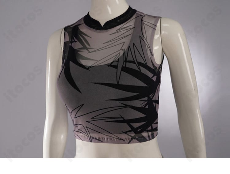 上衣の仕上げディテール。前立てと身頃のステッチ精度を拡大。