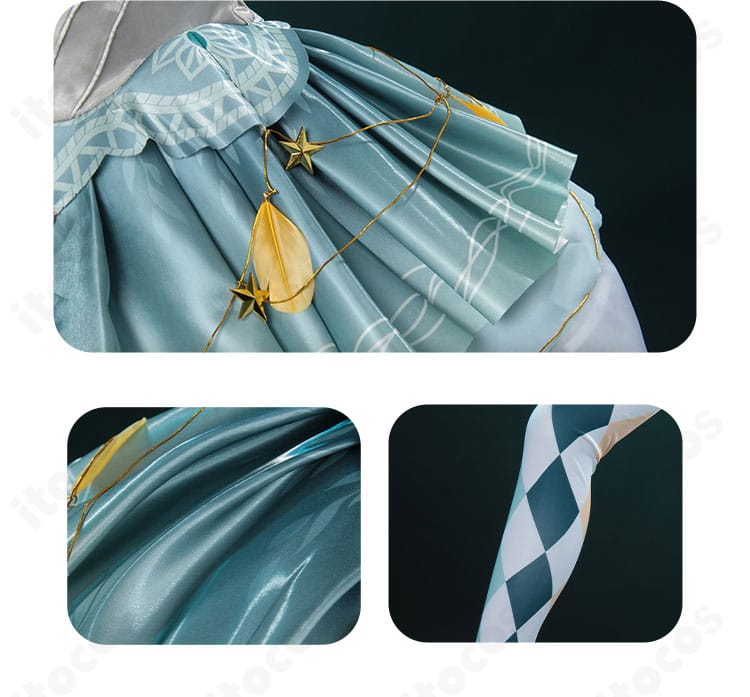 スカートとレッグウォーマー風パーツの組み合わせ。下半身のデザイン統一感を確認