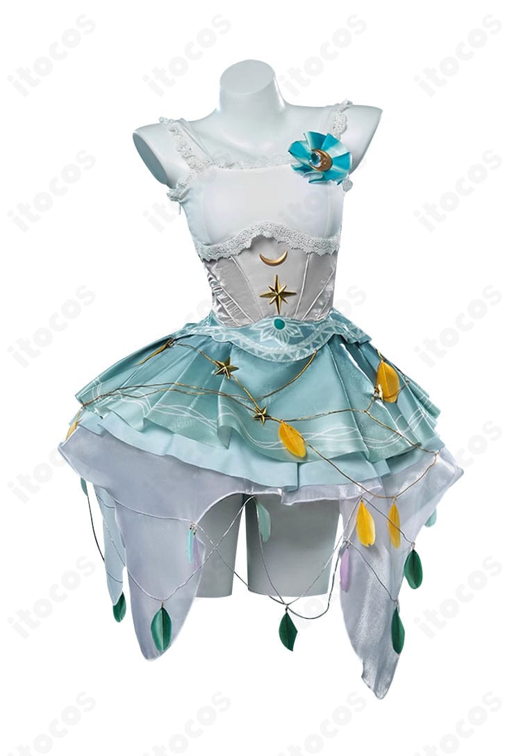 『第五人格』踊り子 漂う月光SSRコスプレ衣装の正面全体像。配色と装飾を忠実に再現