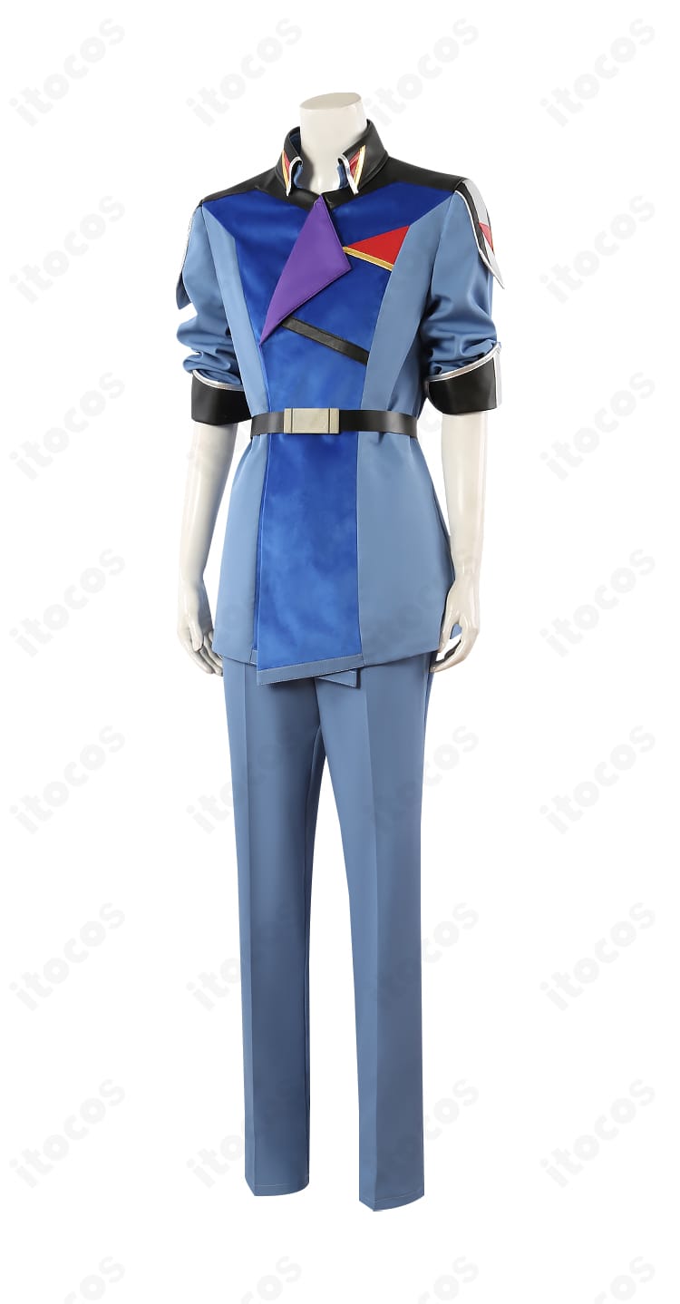 ムウ・ラ・フラガ コンパス制服の左側ディテール。袖口の処理とサイドシルエット、装飾位置を確認できる画像