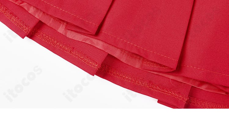 スカート裾の装飾ディテール。ヘムラインの始末とステッチワークが分かる遠坂凛衣装の近接写真。