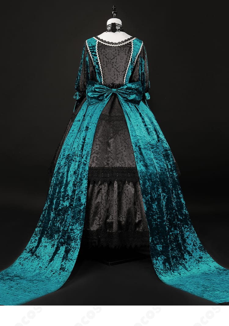 黒執事 シエル・ファントムハイヴ 緑の魔女編ドレスの背面全体像（大きな蝶結び付き）