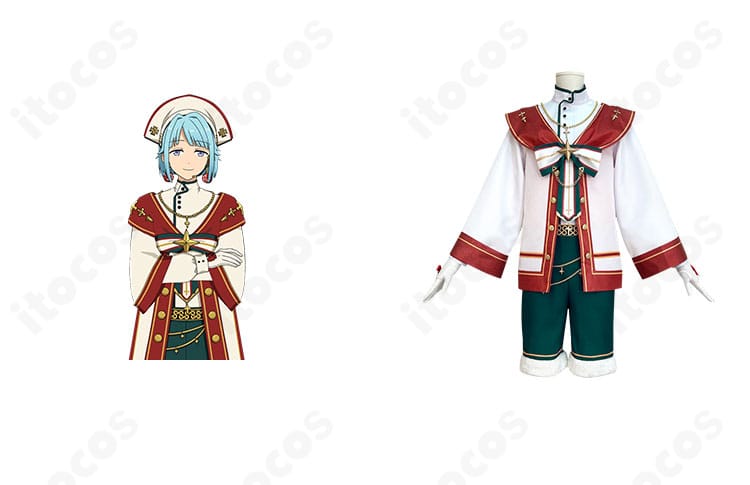 『あんさんぶるスターズ！』紫之 創 スタフェス衣装の正面とキャラクターイメージ。コートのラインと装飾を高再現で示した全身カット。