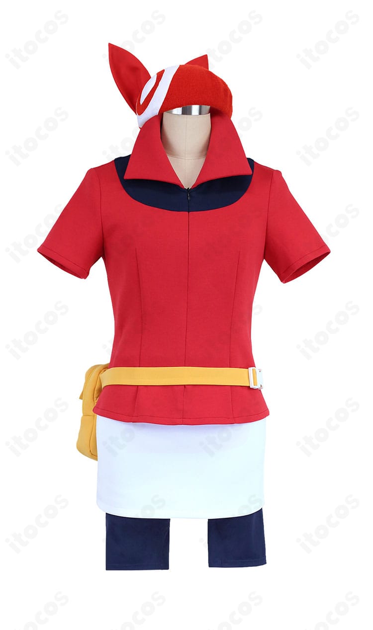 ハルカ（エメラルド版）コスプレ衣装の正面全体像｜シルエットと小物配置の再現性が分かる画像