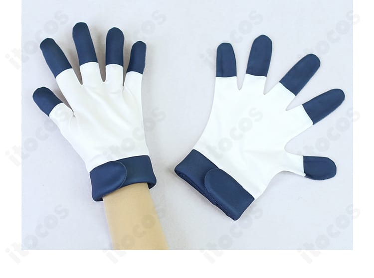 ハルカ衣装の手袋ディテール｜フィンガーカット形状と伸びの方向性を確認