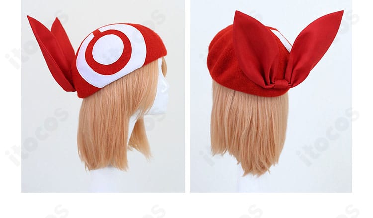 ハルカ衣装の帽子側面と背面｜縫い目とカーブのシルエットが分かる画像