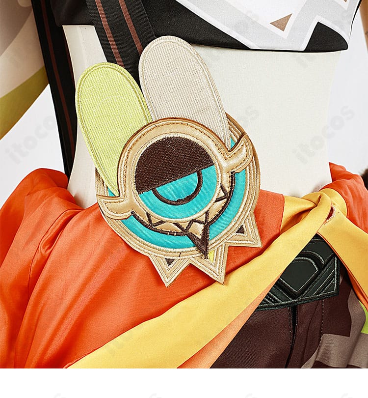 原神 カチーナ 腰飾りの質感とパーツ配置を示す接写。色分けとメタリック調パーツの組み合わせを確認可能。