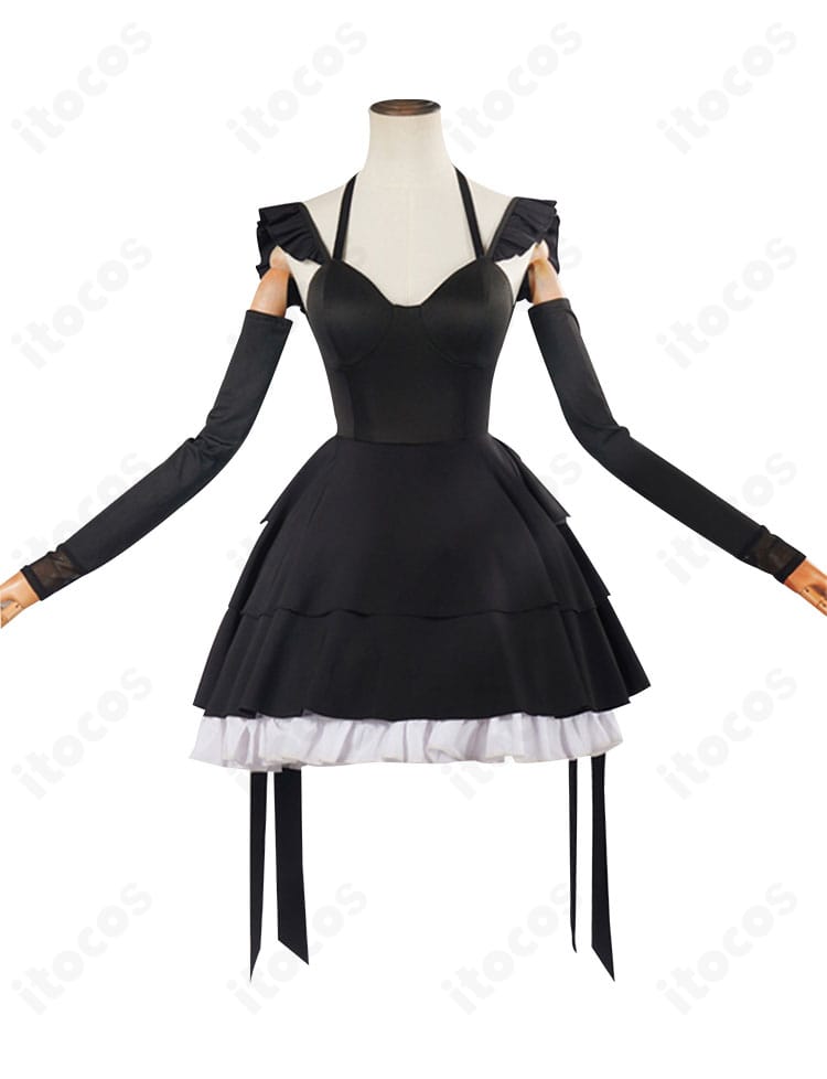 喜多川海夢 黒江雫×クロミコラボの正面全身。ゴスロリ調ワンピースのラインと装飾を鮮明に捉えた商品画像。