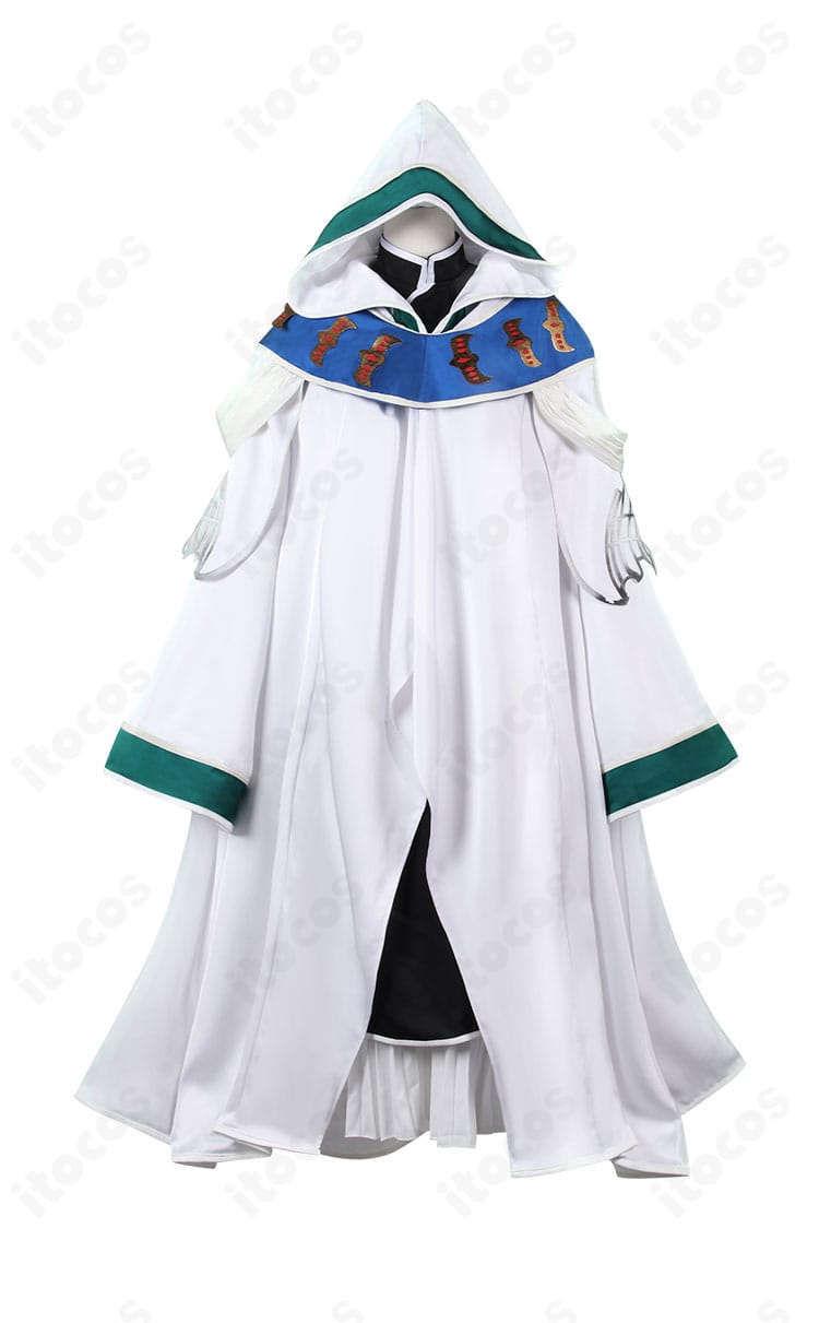 羽鳥チセ学院制服コスプレの正面、コートとリボンのデザインがわかる画像