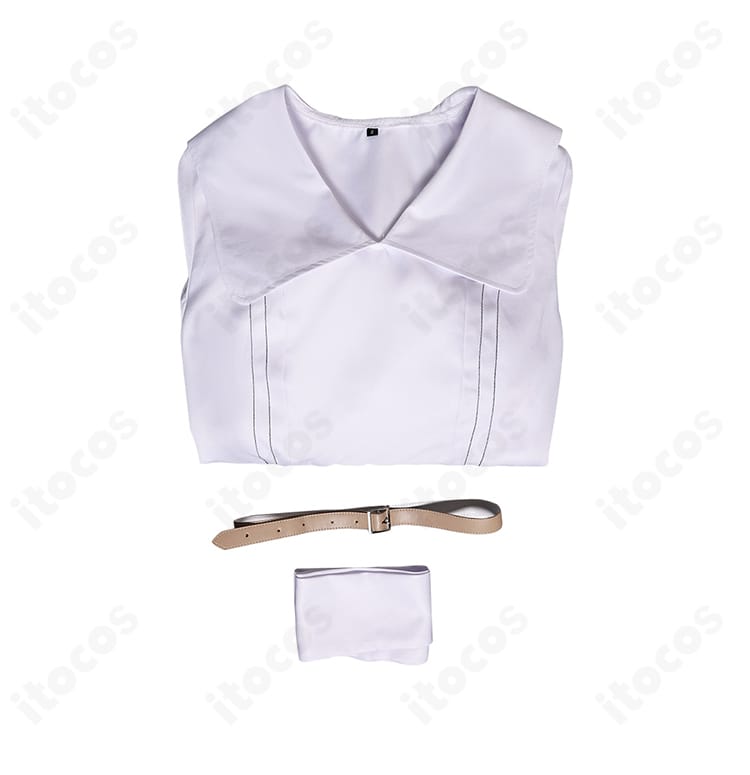 BEASTARS ハル コスプレ衣装のセット内容。ワンピース・スカーフ・ベルトの3点が並ぶ画像