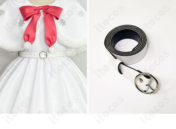 高海千歌 WINTER VACATION衣装の腰ベルト装飾アップ。ウエストマークの質感とデザインが伝わるディテール写真