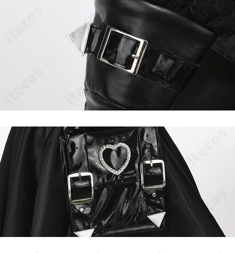 腰装飾と手袋のリボンの組み合わせ。全体コーデの要点となるアクセントを捉えたカット