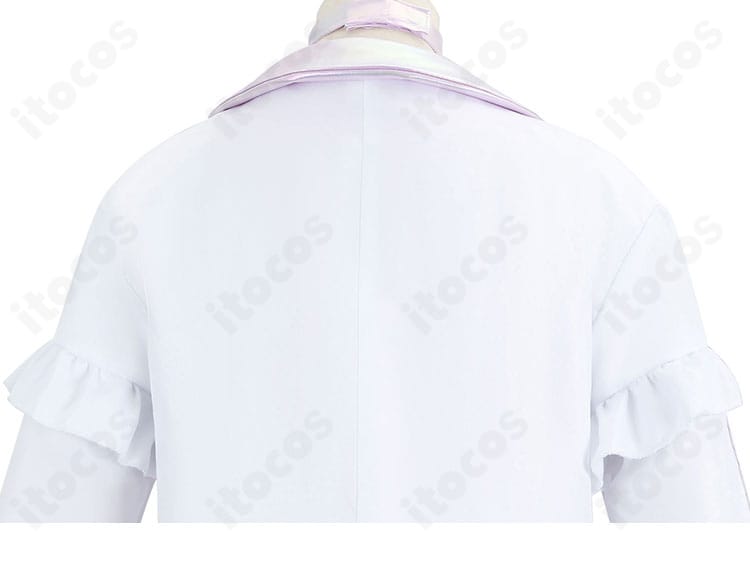 ホロライブ 轟はじめ コスプレ衣装背面の全体ディテール。センターシームと装飾の配置